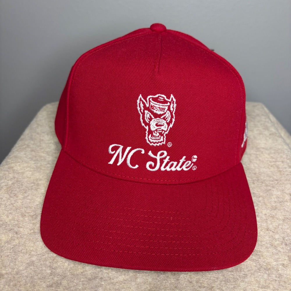 Adidas NC State Wolfpack Hat Red Strat A-Frame Snapback Tuffy KB2446-165 OSFM - Picture 1 of 8